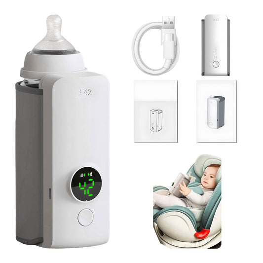 Portable Rechargeable Baby Bottle Warmer | USB-Powered Travel Heater