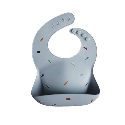 Baby Silicone Feeding Bib with Food Catcher Pocket – Mess-Free & Waterproof Design
