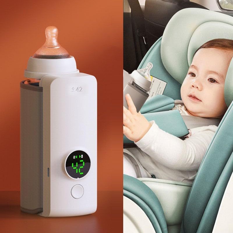 Portable Rechargeable Baby Bottle Warmer | USB-Powered Travel Heater