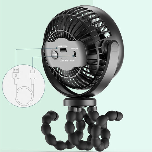 3-in-1 Portable Baby Cooling Fan – Stroller, Car Seat & Nursery