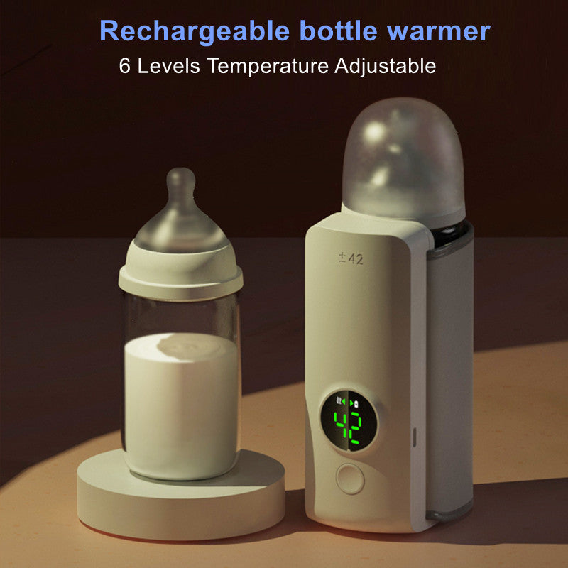 Portable Rechargeable Baby Bottle Warmer | USB-Powered Travel Heater