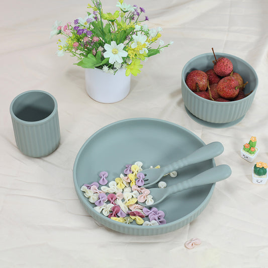 Baby Silicone Suction Plate – Mess-Free Feeding in Pastel Colors